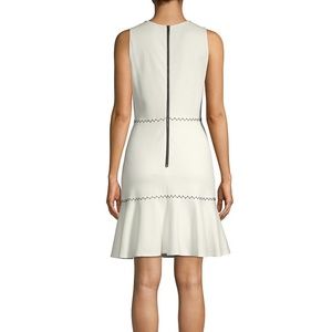 Kobi Halperin Sylvie Embellished White with Black Party Dress